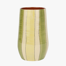 Vase AMALFI, H27cm, TERRE CUITE, OLIVE et CITRON