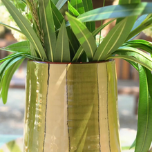 Vase AMALFI, H27cm, TERRE CUITE, OLIVE et CITRON