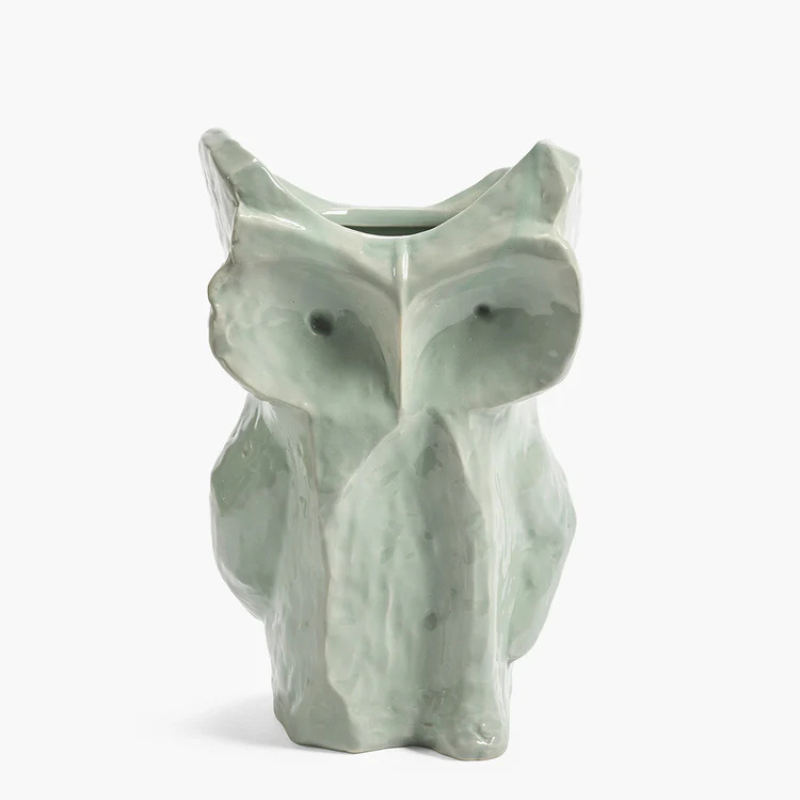 HIBOU, L, 19,5cm x 19,5cm x H30cm, BLEU