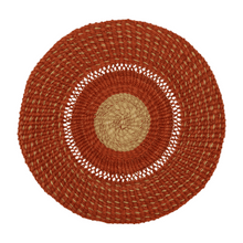 Set de table SHANTI en paille tressée, ø35cm,  ABRICOT