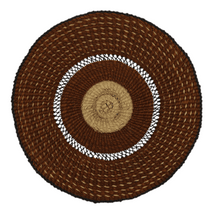 Set de table SHANTI en paille tressée, ø35cm,  ABRICOT