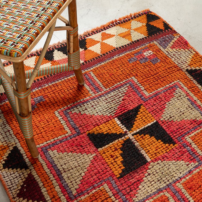 Tapis HERKI  - 100% laine noué main - 93 x 281 cm