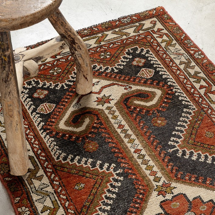 Tapis VINTAGE - 100% laine noué main - 77 x 399 cm