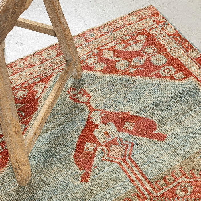 Tapis VINTAGE - 100% laine noué main - 102 x 185 cm