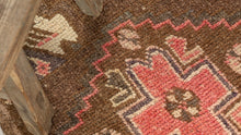 Tapis VINTAGE ancien, 46cm x 91cm, 100% laine noué main, petit format YASTIK