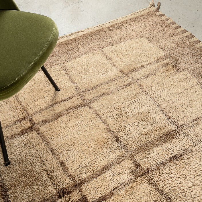 Tapis BERBERE CONTEMPORAIN MRIRT - 100% laine noué main - 250cm x 350cm