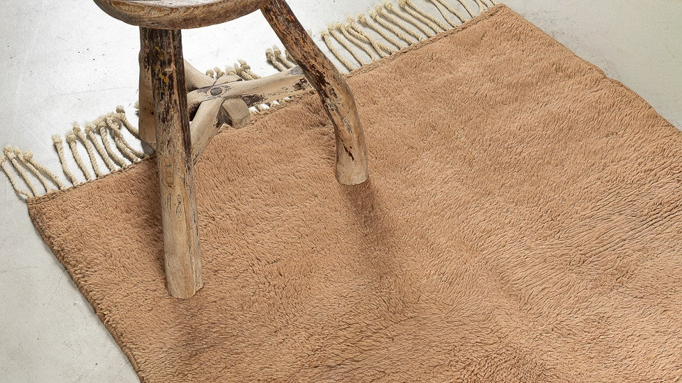 Tapis BERBERE CONTEMPORAIN MRIRT - 100% laine noué main -  100cm x 115cm