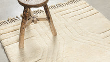 Tapis BERBERE CONTEMPORAIN MRIRT - 100% laine noué main -  115cm x 210cm