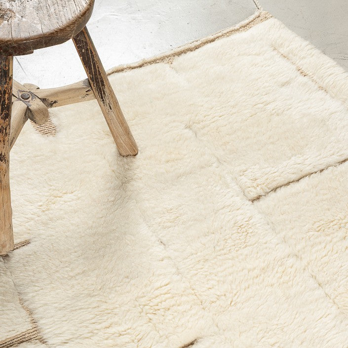 Tapis BERBERE CONTEMPORAIN MRIRT - 100% laine noué main -  110cm x 190cm