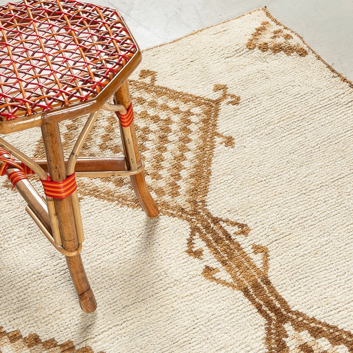 Tapis BERBERE CONTEMPORAIN MRIRT - 100% laine noué main -  110cm x 320cm
