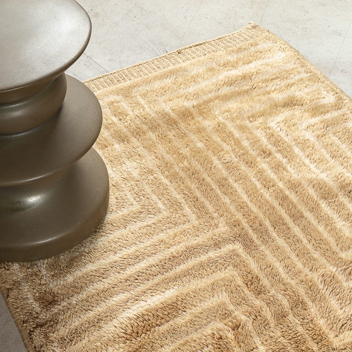 Tapis BERBERE CONTEMPORAIN MRIRT - 100% laine noué main - 100cm x 615cm