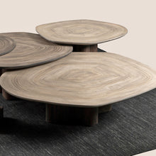 Table basse TS03 en frêne et résine brune
