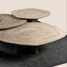 Table basse TS03 en frêne et résine brun foncé