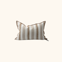 Coussin Vice Versa - Toile brodée cyclades 300 - 40cm x 60cm - HAVANE