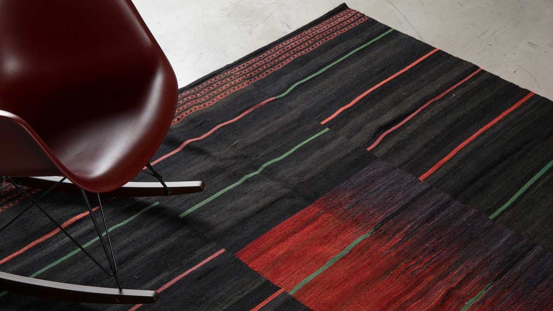 KILIM ALASHT | 100% LAINE NOUE MAIN | IRAN | 228cm x 167cm |