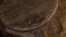 Tabouret rond - Orme ancien
