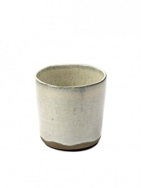 MERCI N°9, Tasse, Ø7,4cm x 3cm x H7cm, BLANC CASSE