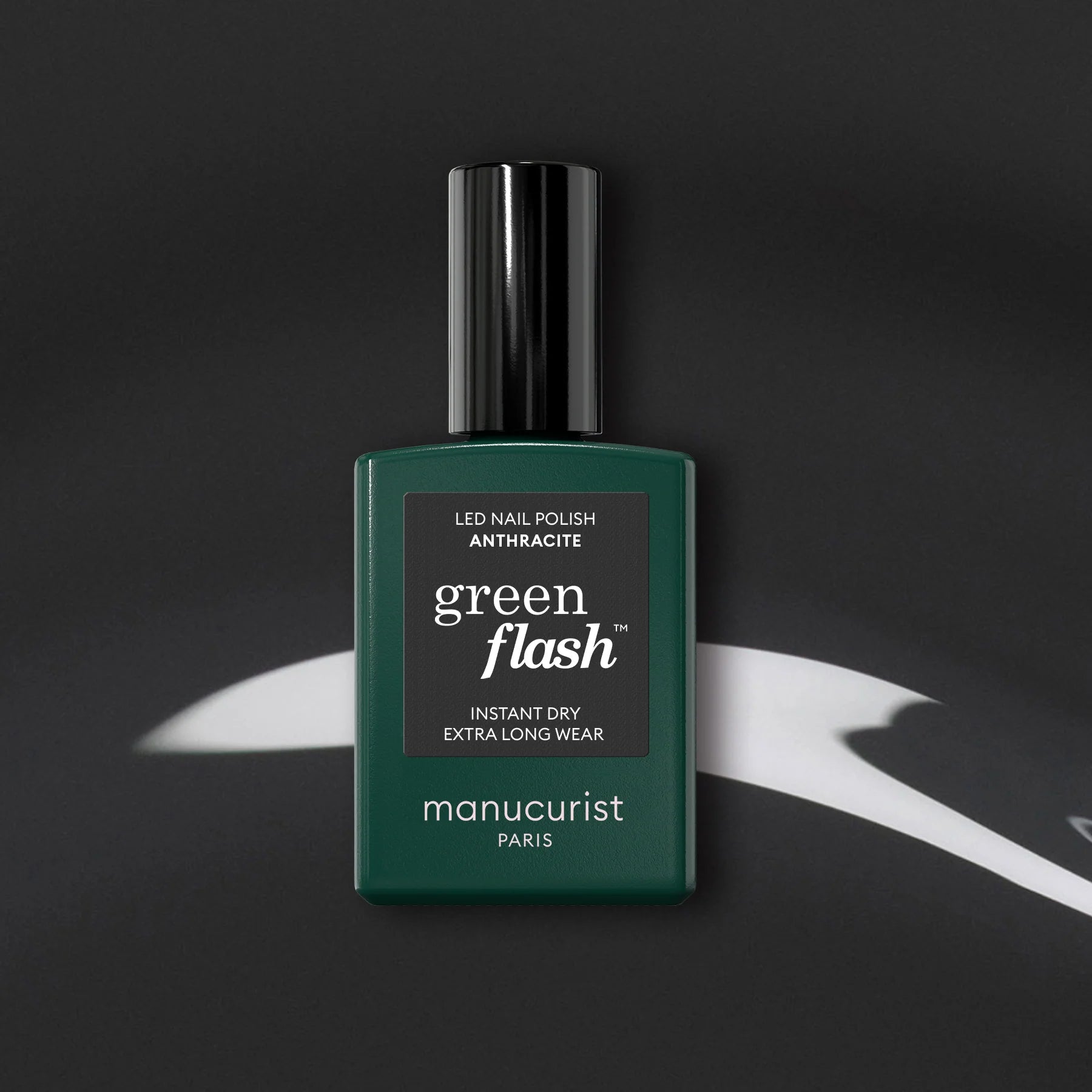 Vernis Green Flash semi-permanent - Anthracite