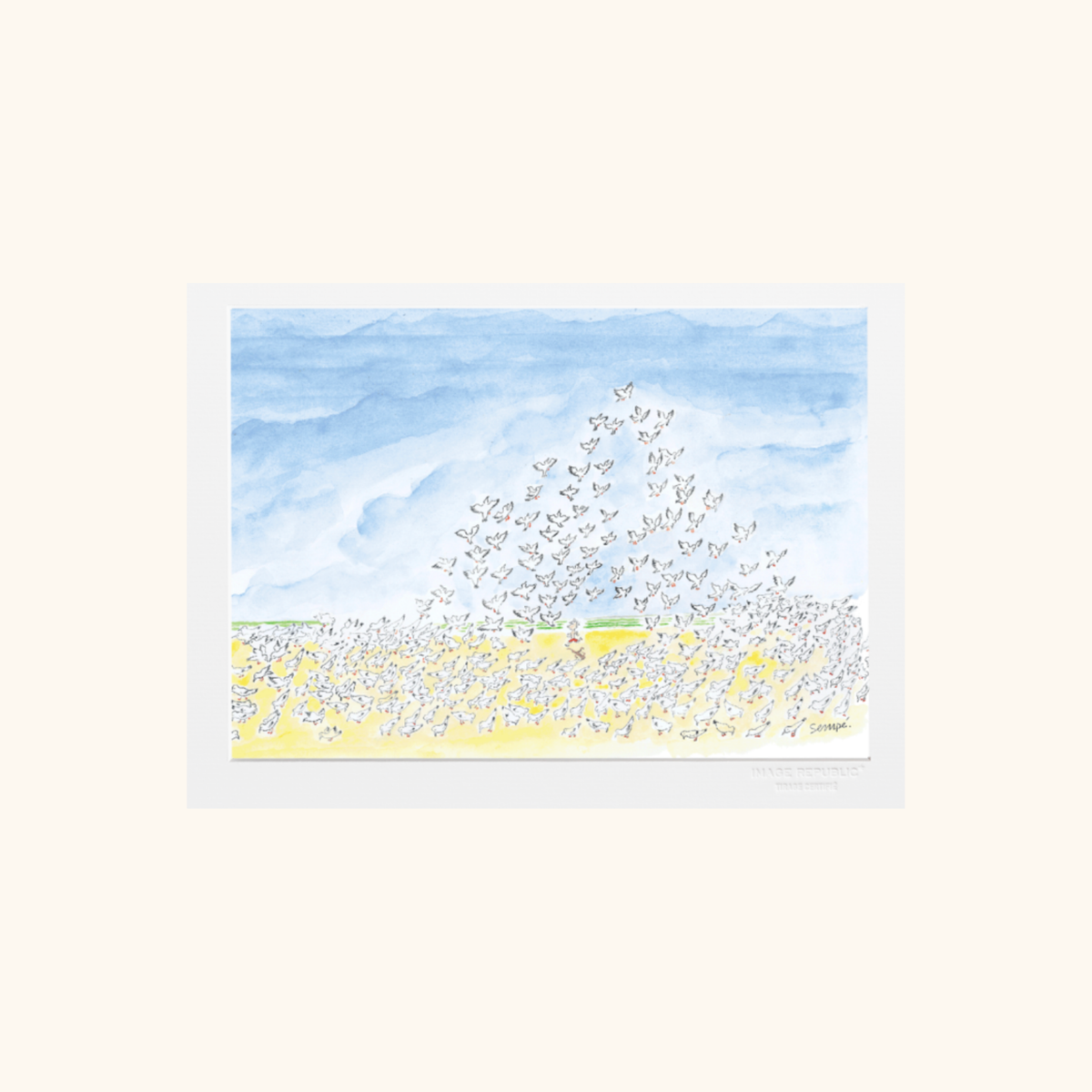 Affiche - Sempé Mouettes - 38 x 56cm