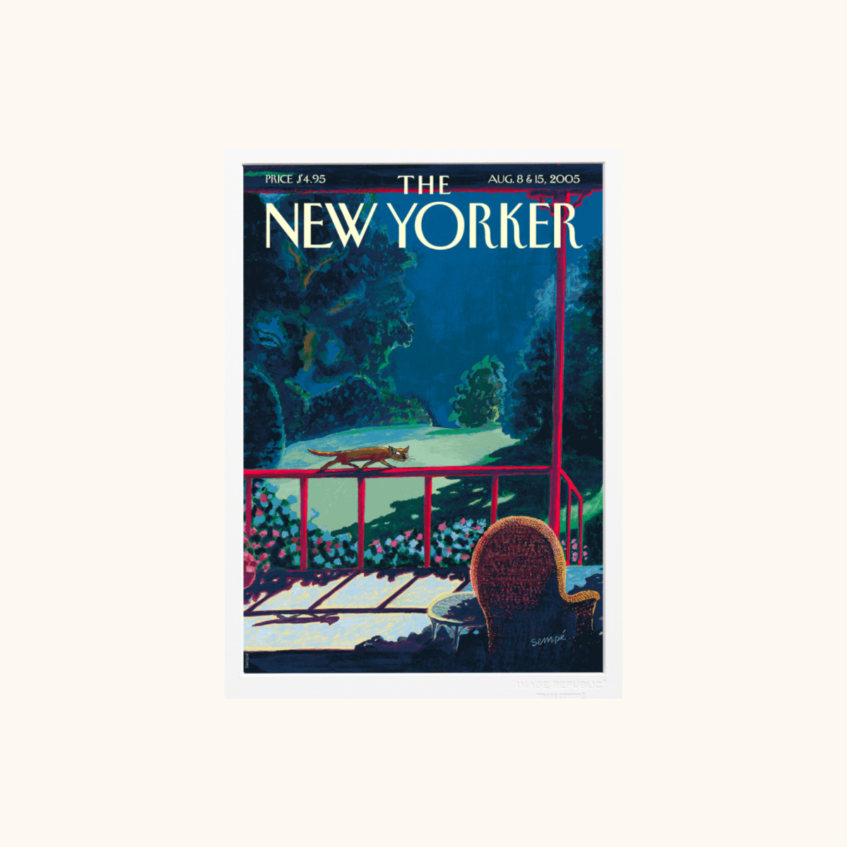 Affiche - The NewYorker 156 Sempé Cats Night - 38 x 56cm