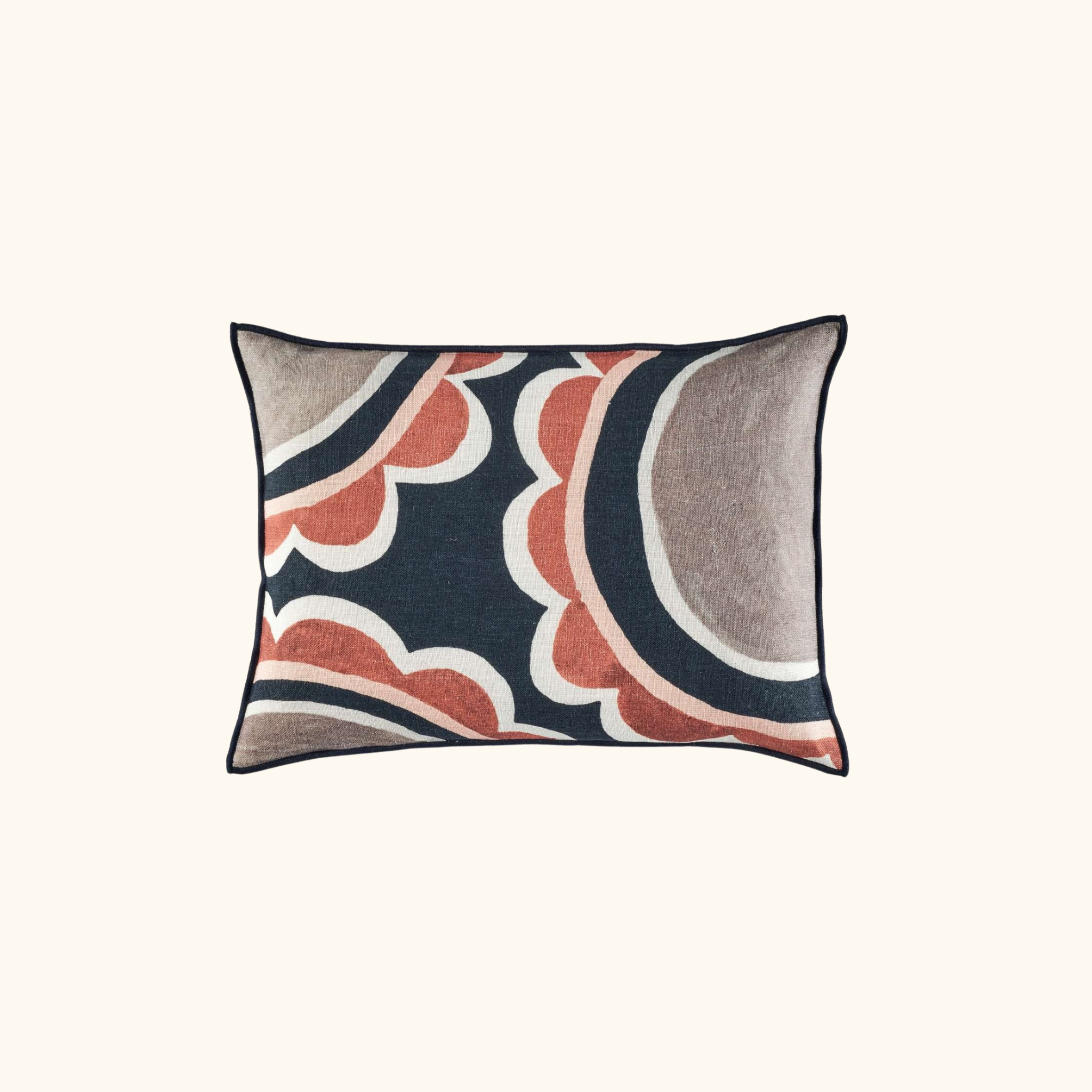 Coussin Marguerite - 40cm x 55cm - 100% lin brodé