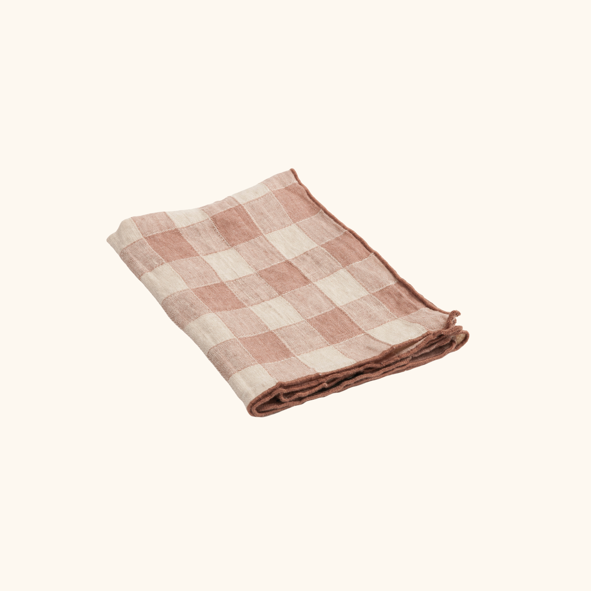 Set de table - Toile vintage vichy - 100% lin - 35cm x 50cm
