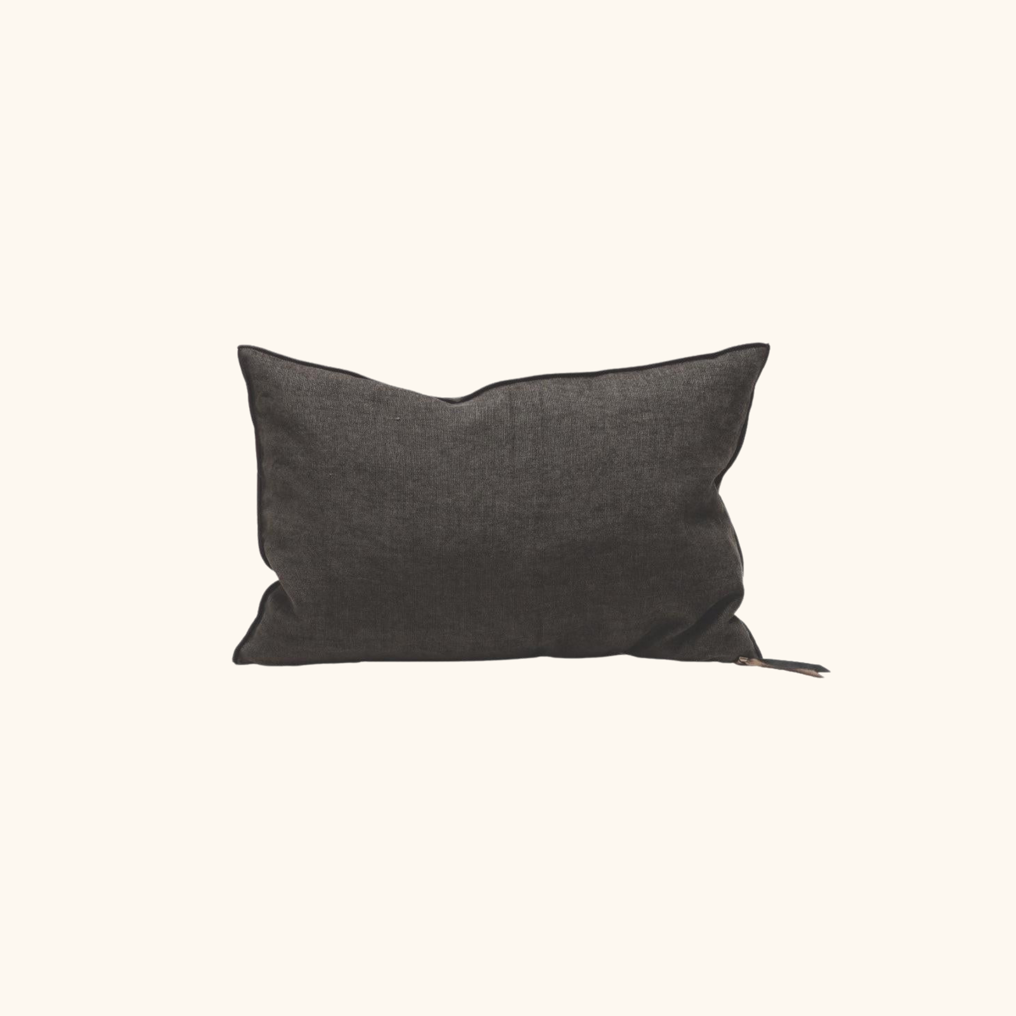 Coussin Vice Versa - Black Line - Chenille soft washed