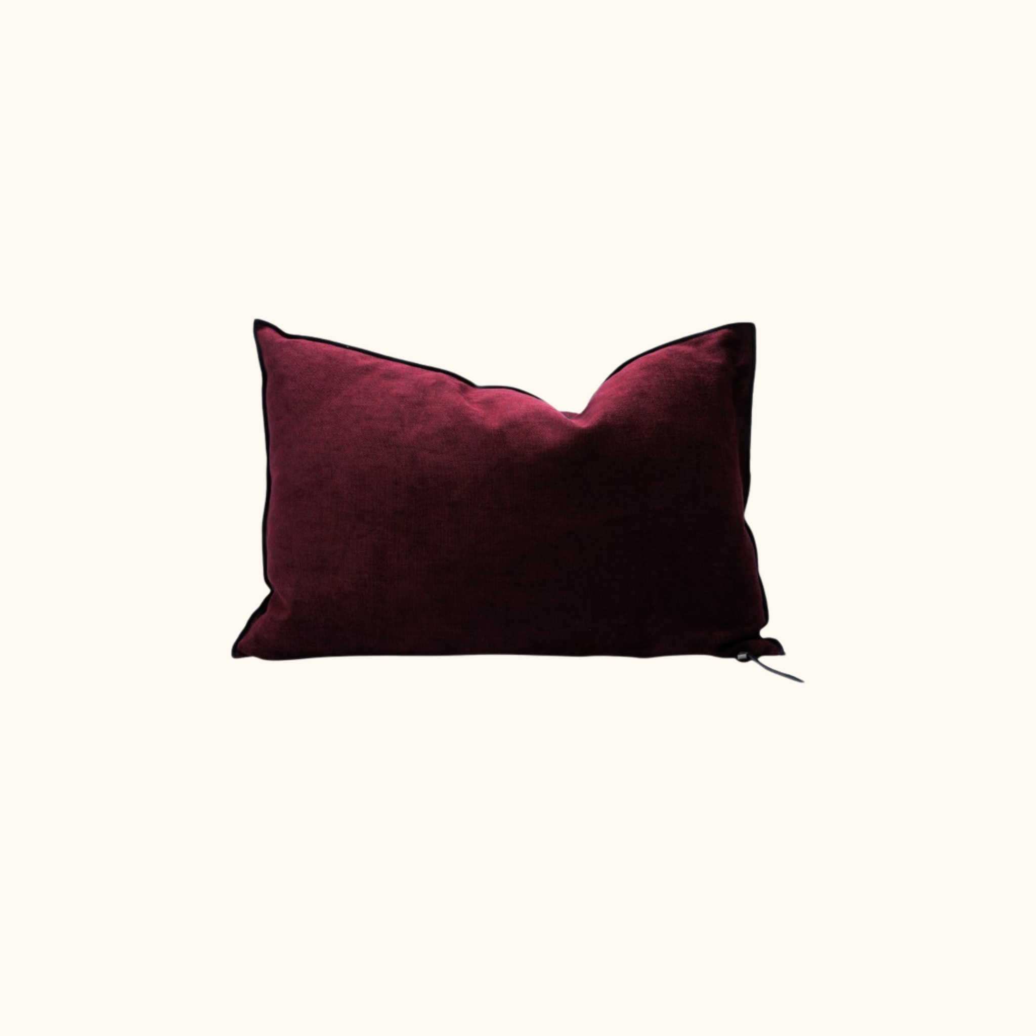 Coussin Vice Versa - Black Line - Chenille soft washed