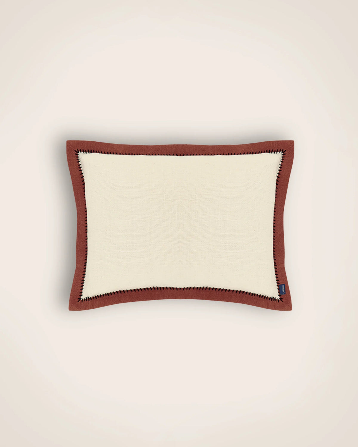 Coussin Khadi Noir en coton tissé main - 40 x 55cm