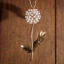 Collier Dandelion en verre et bronze