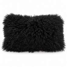 Coussin en agneau du Tibet noir