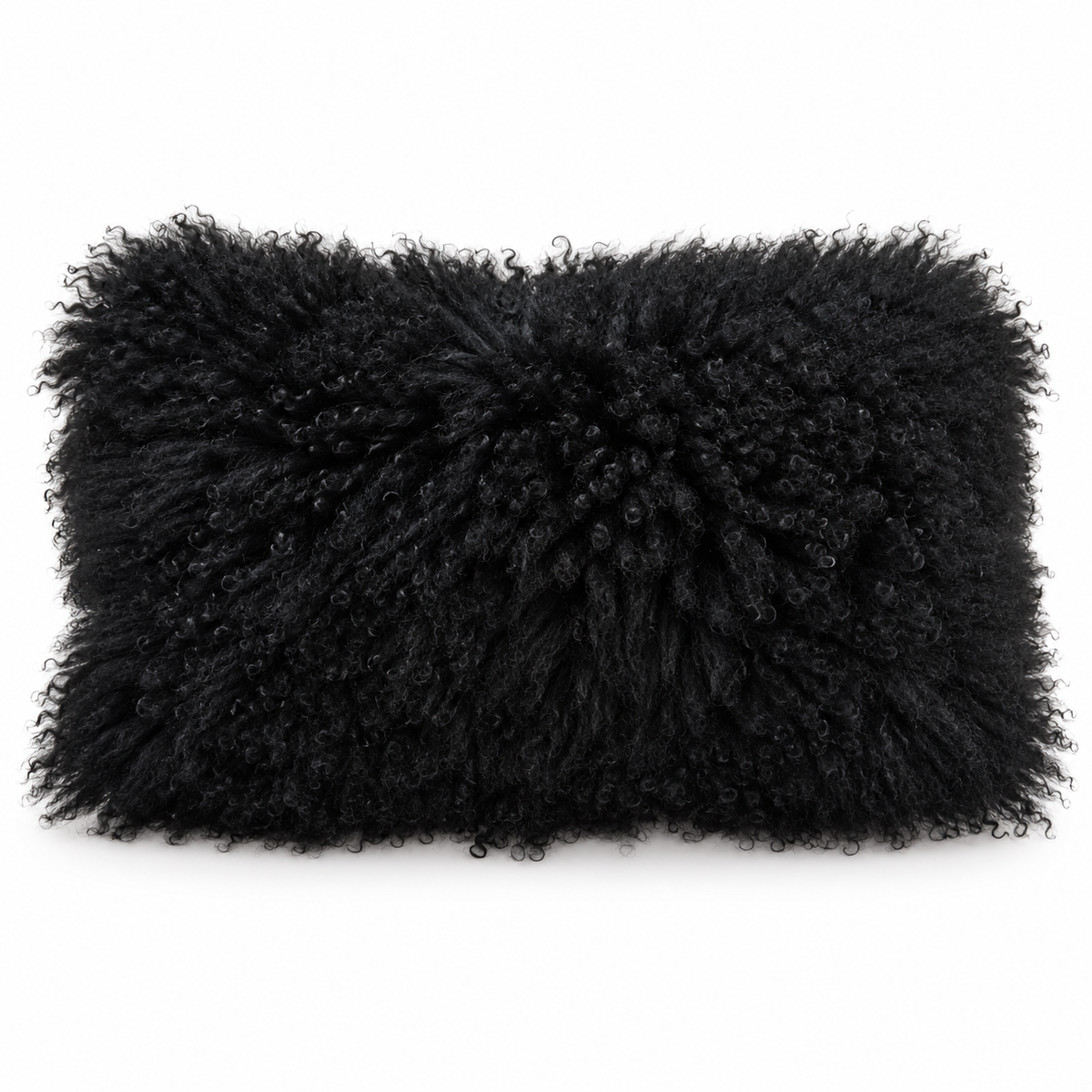 Coussin en agneau du Tibet noir