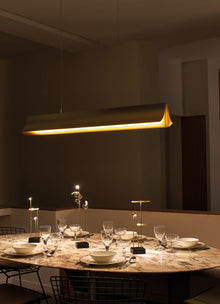 Suspension Respiro Pendant 1200 - Noir & Or - LED