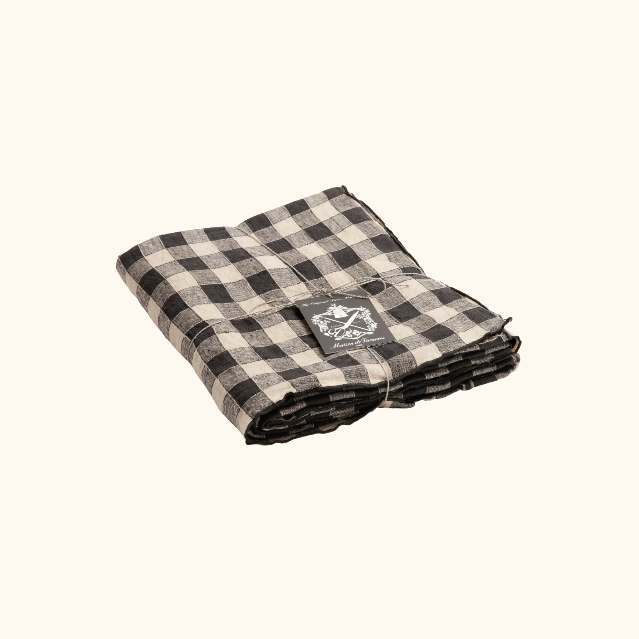 Nappe - Toile Vintage Vichy - 100% lin
