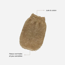 Gant de gommage exfoliant en jute