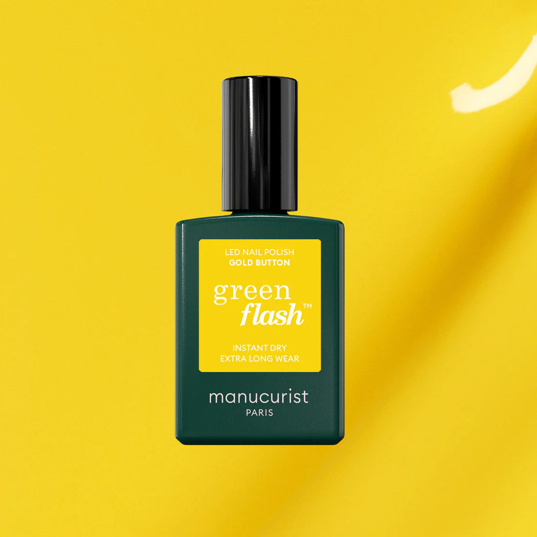 Vernis Green Flash semi-permanent - Gold Button