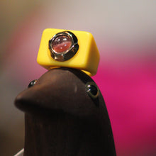 Bague n°208 jaune et lila - Taille 58