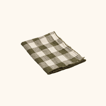 Serviette - Toile vintage vichy -  100% lin