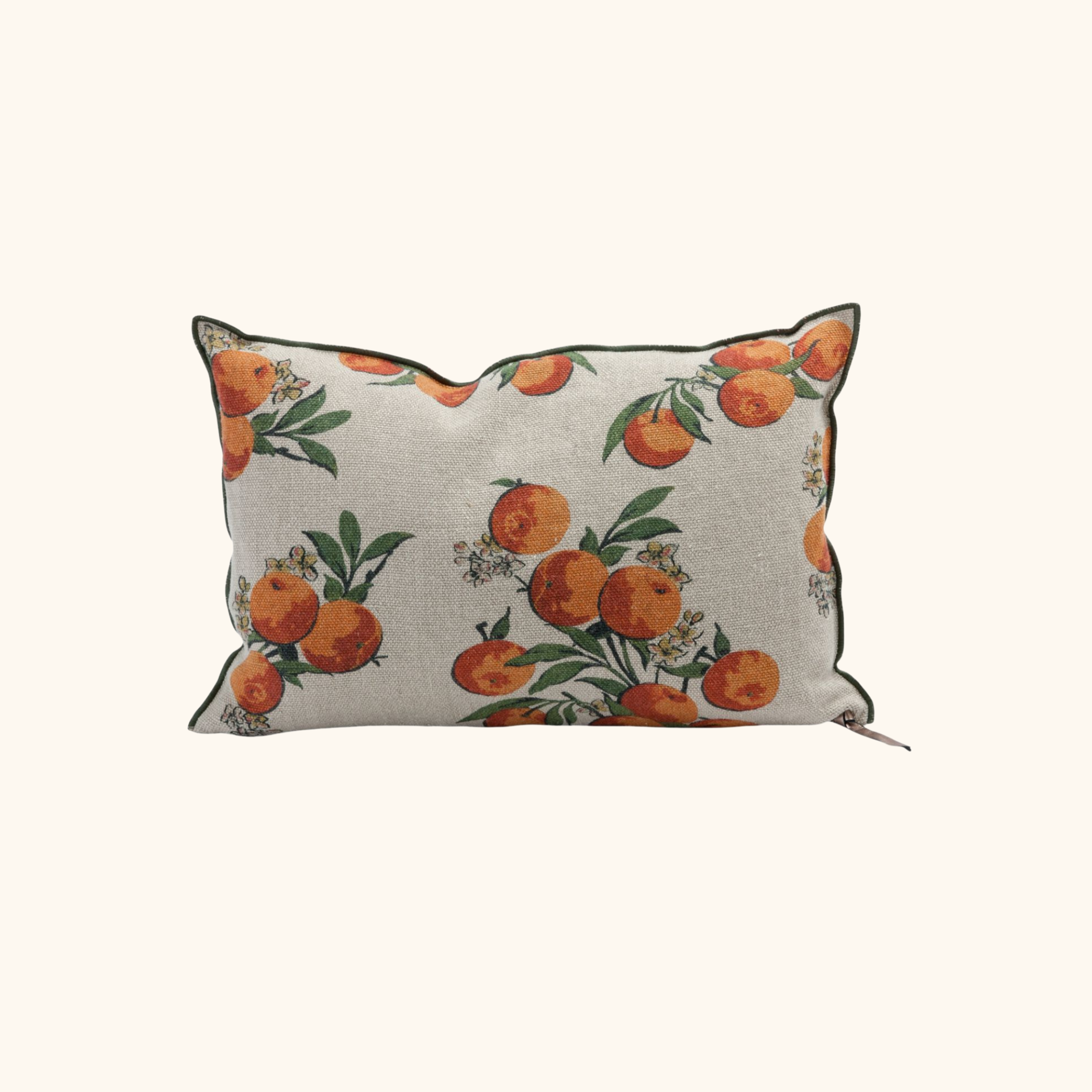 Coussin Vice Versa - Lin WABI-SABI imprimé - Les Oranges