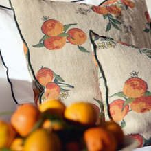 Coussin Vice Versa - Lin WABI-SABI imprimé - Les Oranges