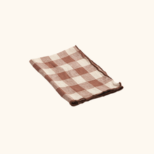 Serviette - Toile vintage vichy -  100% lin
