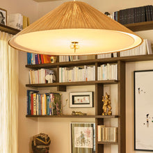 Suspension 1972 Large en bambou et laiton - Ø90cm