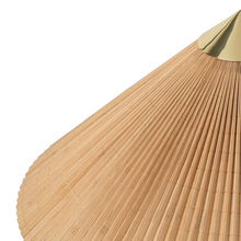 Lampadaire 9602 en laiton et bambou
