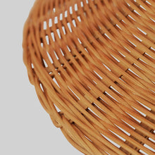 Lampadaire 9602 en laiton et osier