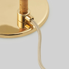 Lampe à poser 5321 en laiton et rotin