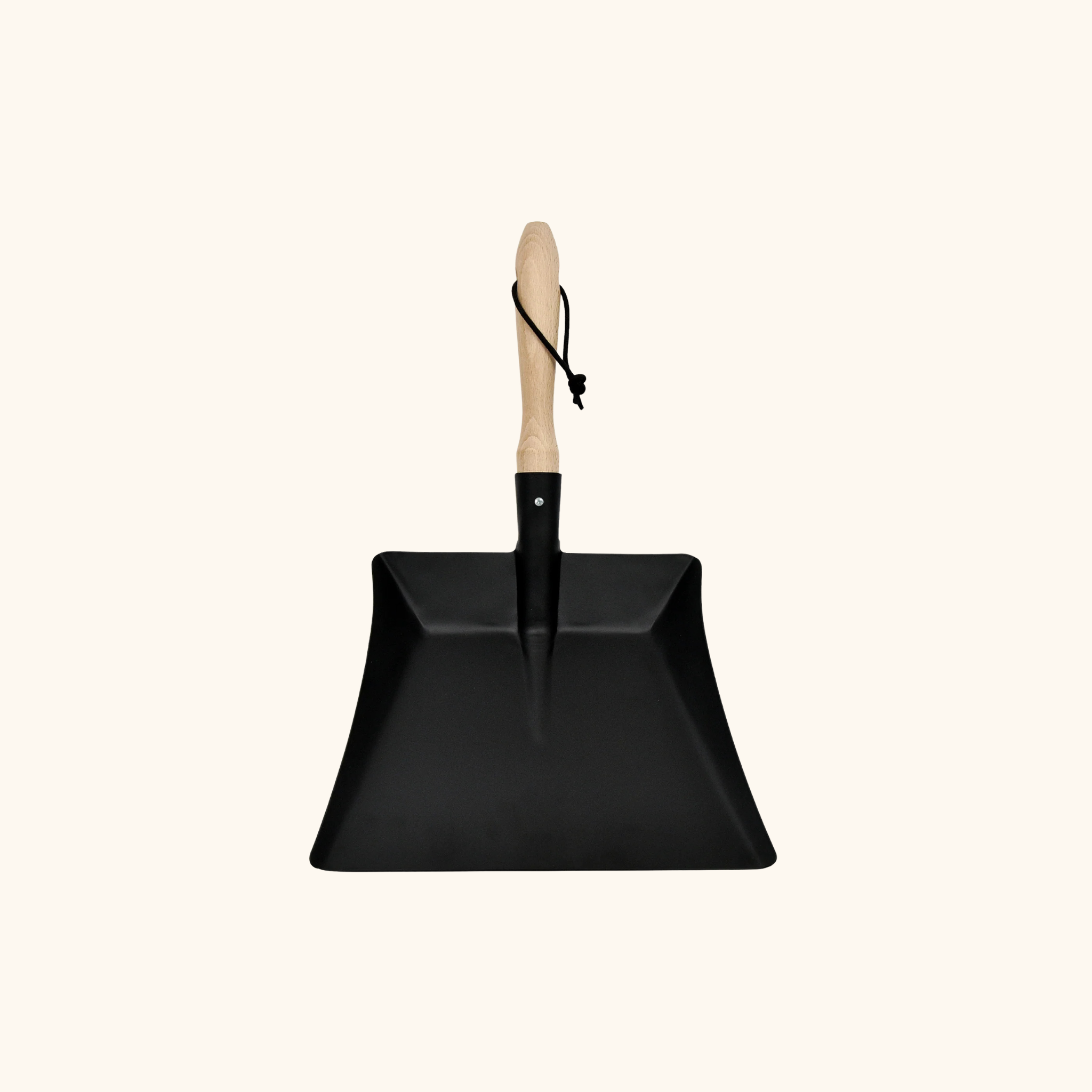 Pelle à poussière - Manche en bois de hêtre - Tôle noire