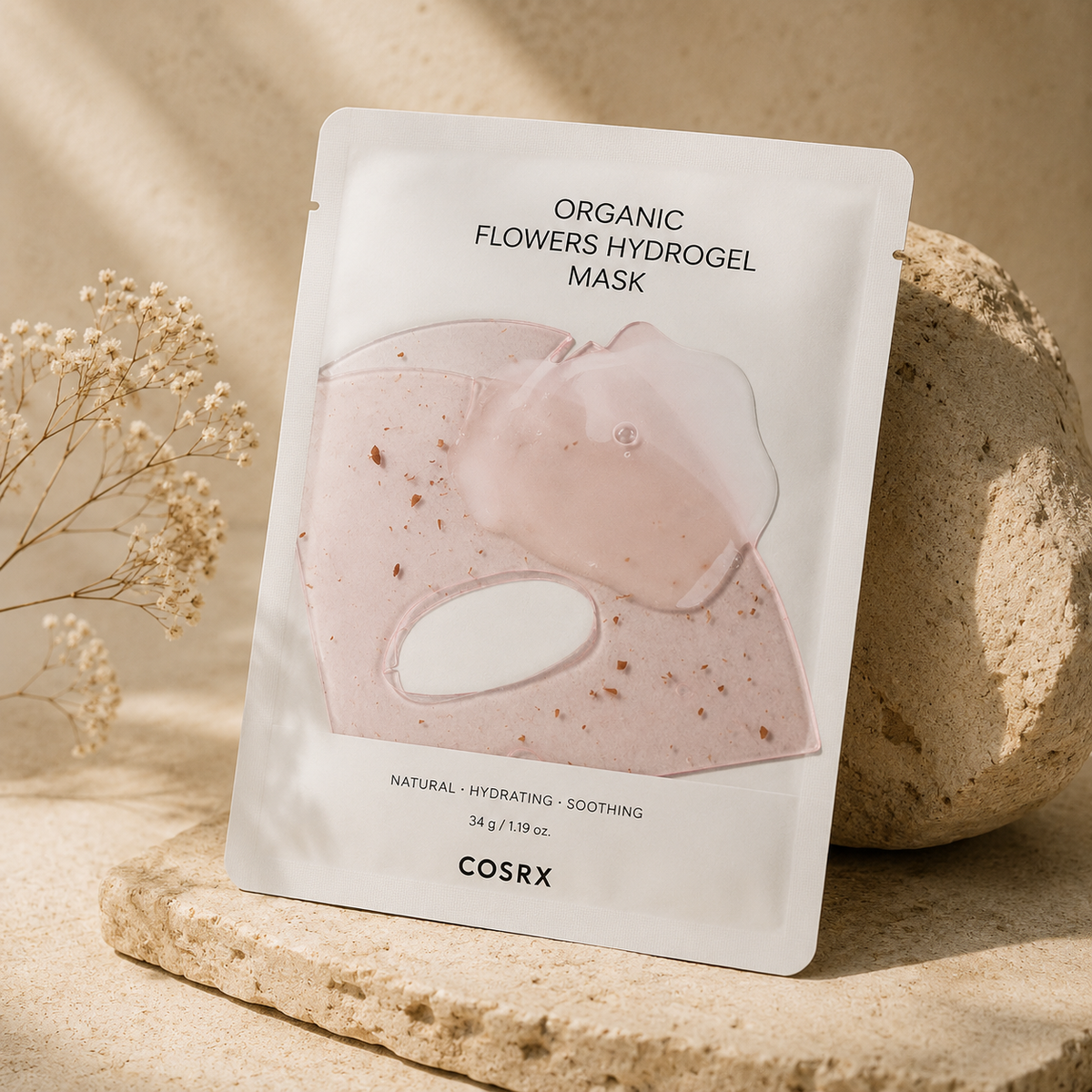 Masque hydrogel aux fleurs bio fermentées