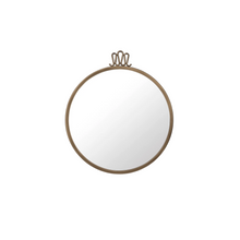 Miroir Randaccio en laiton patiné Ø42cm