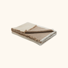 Plaid double face - Laine vierge et coton - 150cm x 250cm