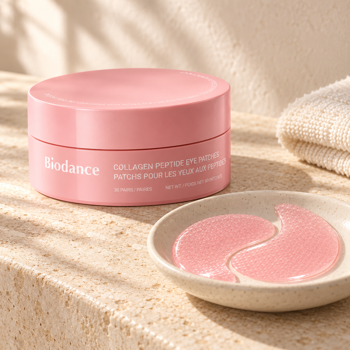Patchs yeux – Collagène & peptides – 60 patchs